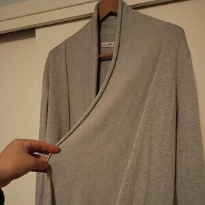 ZARA Open-Front Cardigan Heather Grey